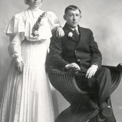 Martha Gregor and unidentified man