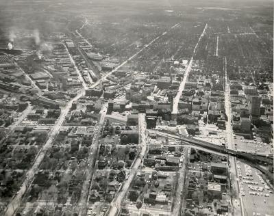 Aerial Photo of Downtown Jackson Looking South