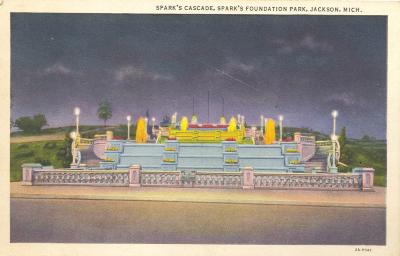 Cascades (Wide Night View & Illuminated)