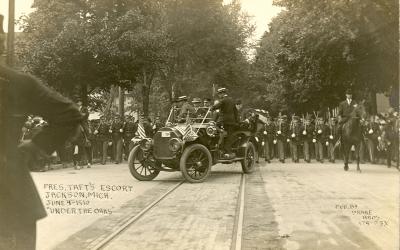 "Under the Oaks" Celebration Parade; Pres. Taft's Escort (Photo June 4, 1910)