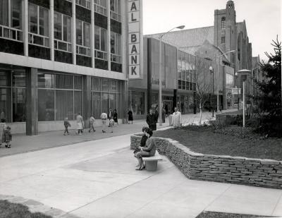 Bank Chemist Shop Downtown Michigan Ave Mall circa 1965 Jacobson's National Bank