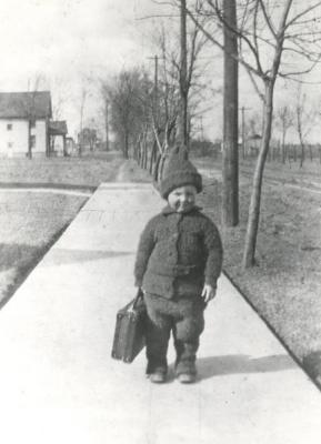 Boy and Suitcase 1919