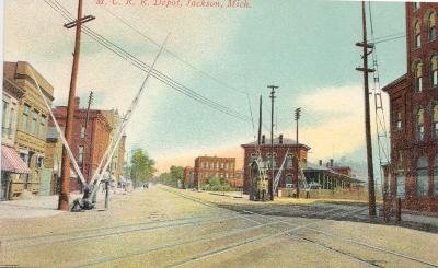 Michigan Central Railroad Depot (Showing Diamond & Crossing)