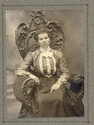 Studio Portrait of Martha Gregor, seated