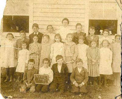 Prairie Valley School Teacher and Students