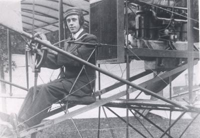 Unidentified Man in Airplane