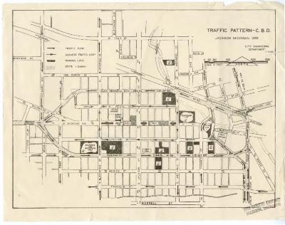 Traffic Pattern - C.B.D. Jackson Michigan 1969