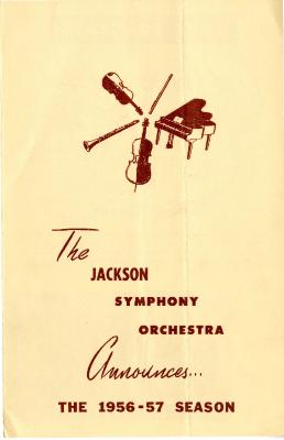 Jackson Symphony Orchestra 1956-1957 Season Program