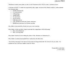 Minutes from January 1943 AAUW Jackson Board Meeting
